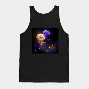 Three Glowing Jellyfish Tank Top